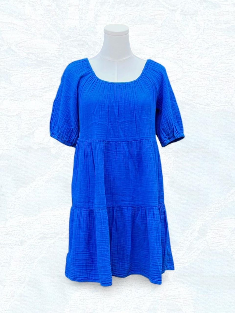 Old Navy Blue Puff Sleeve Dress